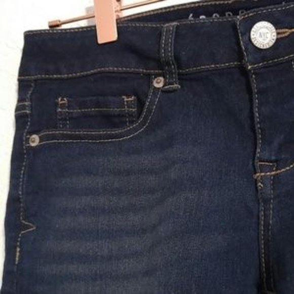 Aeropostale Dark Wash Bermuda Cutoff Jean Shorts - Picture 10 of 15